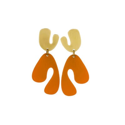 Tangerine stud drop earrings by Sibilia